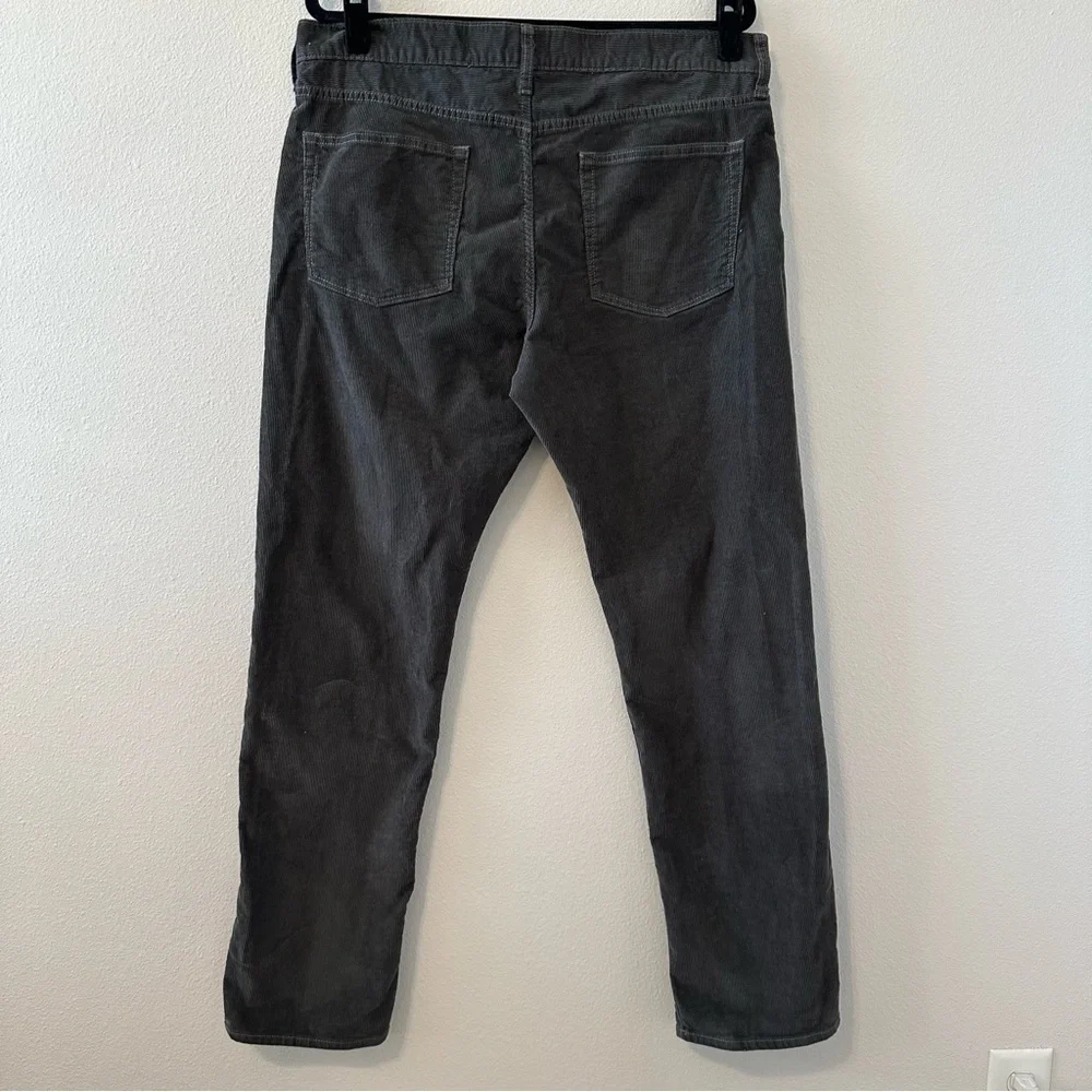 j. crew mens 770 straight leg corduroy pants in true graphite gray